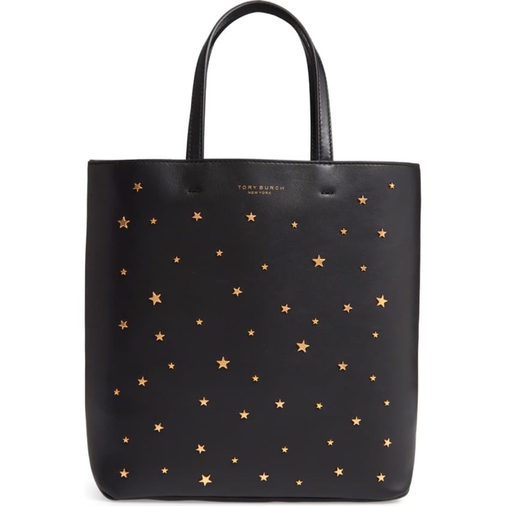 NWT Tory Burch star-stud small leather black